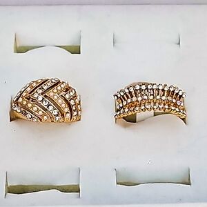 Elegant Gold and Silver Women's Ring Set